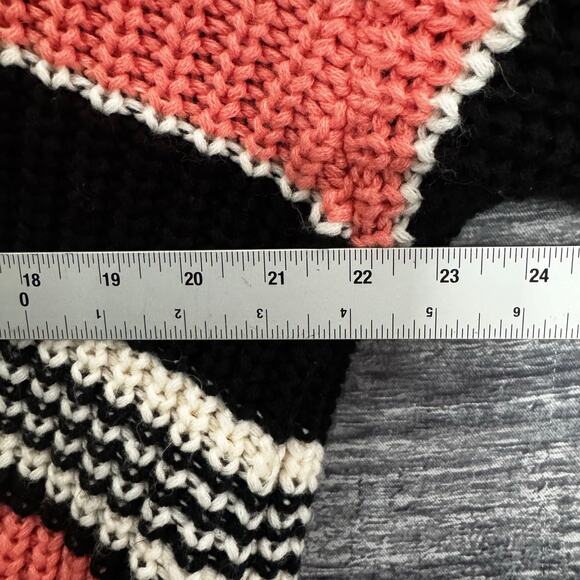 TORRID Pink Black Striped Knit SWEATER Bow Tie Back Women Size 2 - Picture 7 of 9